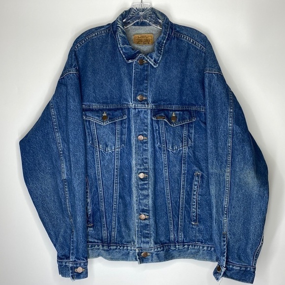 Vintage Sears Genuine Roebucks Denim Trucker Jacket XL - Picture 1 of 6